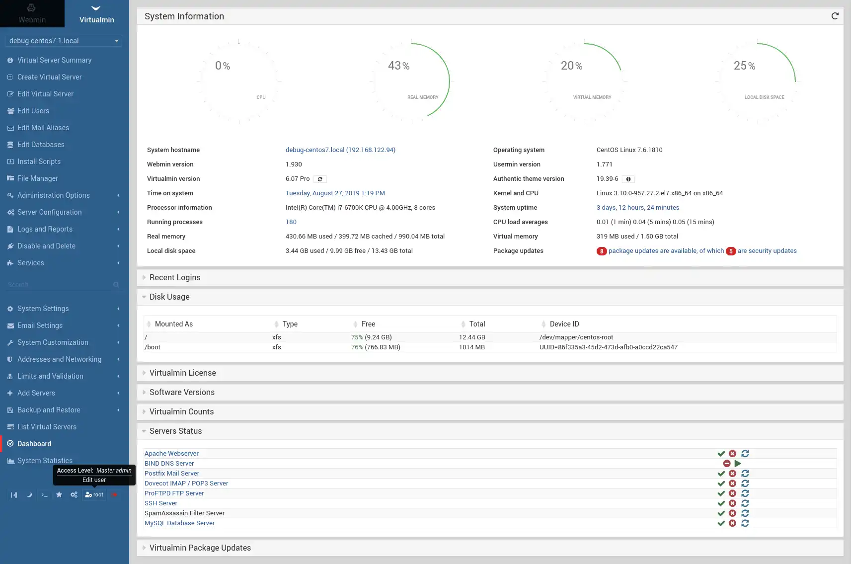 Télécharger l'outil Web ou l'application Web Webmin