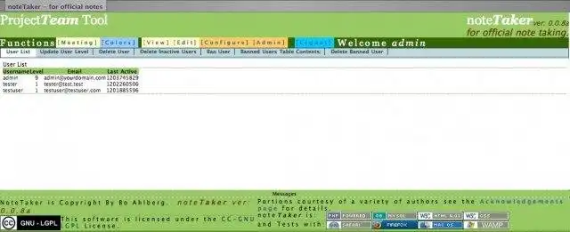 Muat turun alat web atau aplikasi web Web-NoteTaker