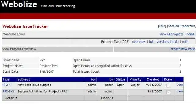 Descargue la herramienta web o la aplicación web Webolize Issue Tracker