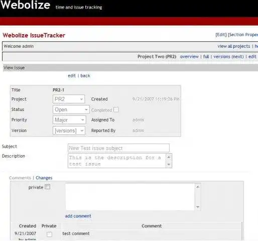 Laden Sie das Web-Tool oder die Web-App Webolize Issue Tracker herunter