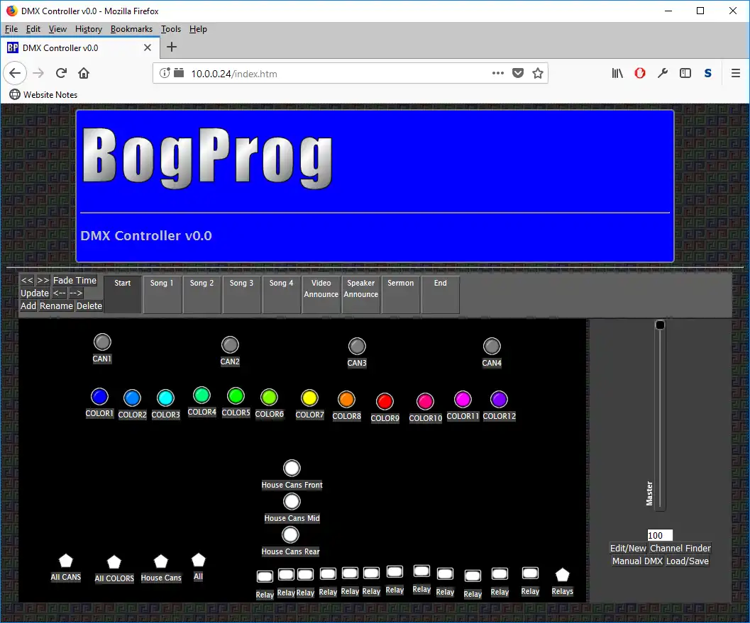 Download web tool or web app Web Operated DMX Controller