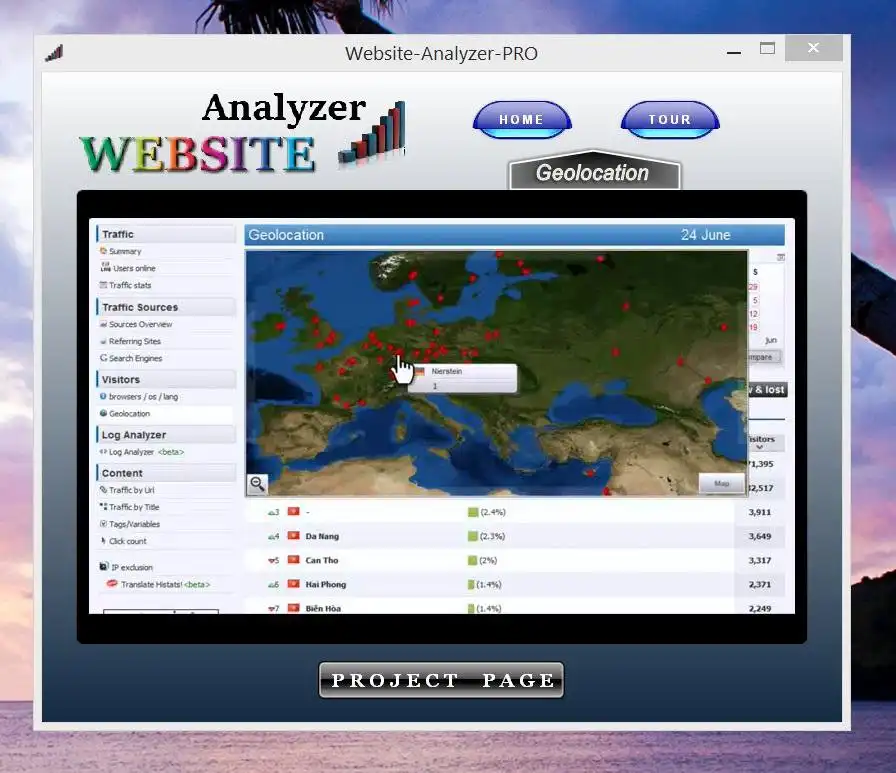 Завантажте веб-інструмент або веб-програму Website Analyzer