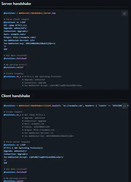 웹 도구 또는 웹 앱 WebSocket Ruby 다운로드