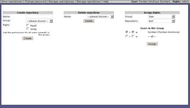 Download web tool or web app WebSVNAdmin