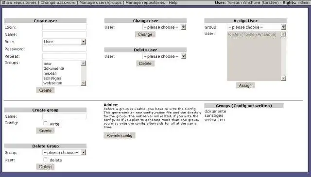 Download web tool or web app WebSVNAdmin