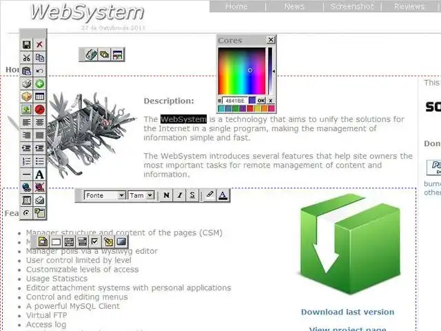 ওয়েব টুল বা ওয়েব অ্যাপ WebSystem ডাউনলোড করুন