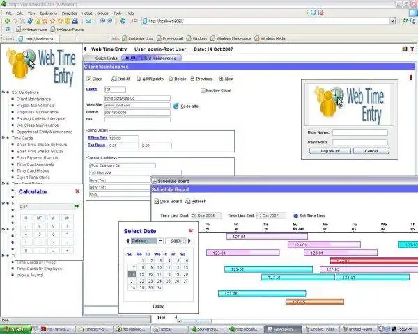 قم بتنزيل أداة الويب أو تطبيق الويب Web Time Entry