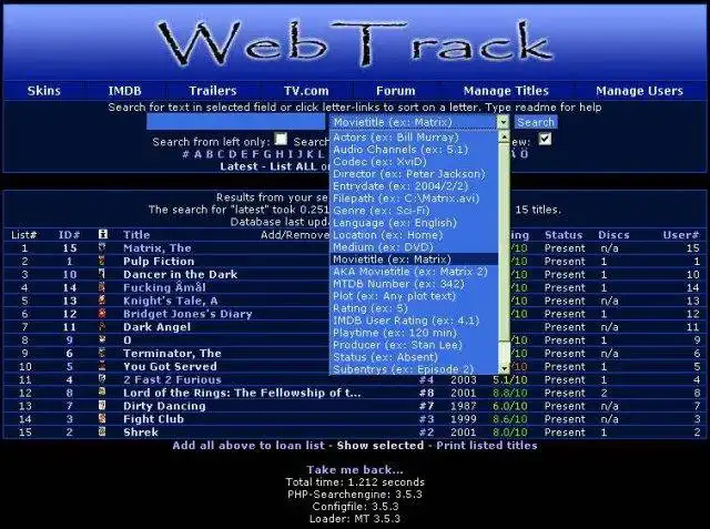Download web tool or web app WebTrack
