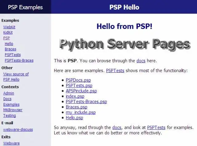 Descargar herramienta web o aplicación web Webware para Python