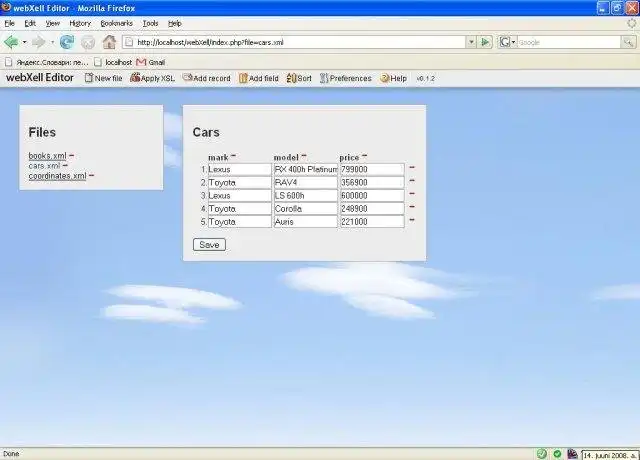 Download web tool or web app webXell Editor
