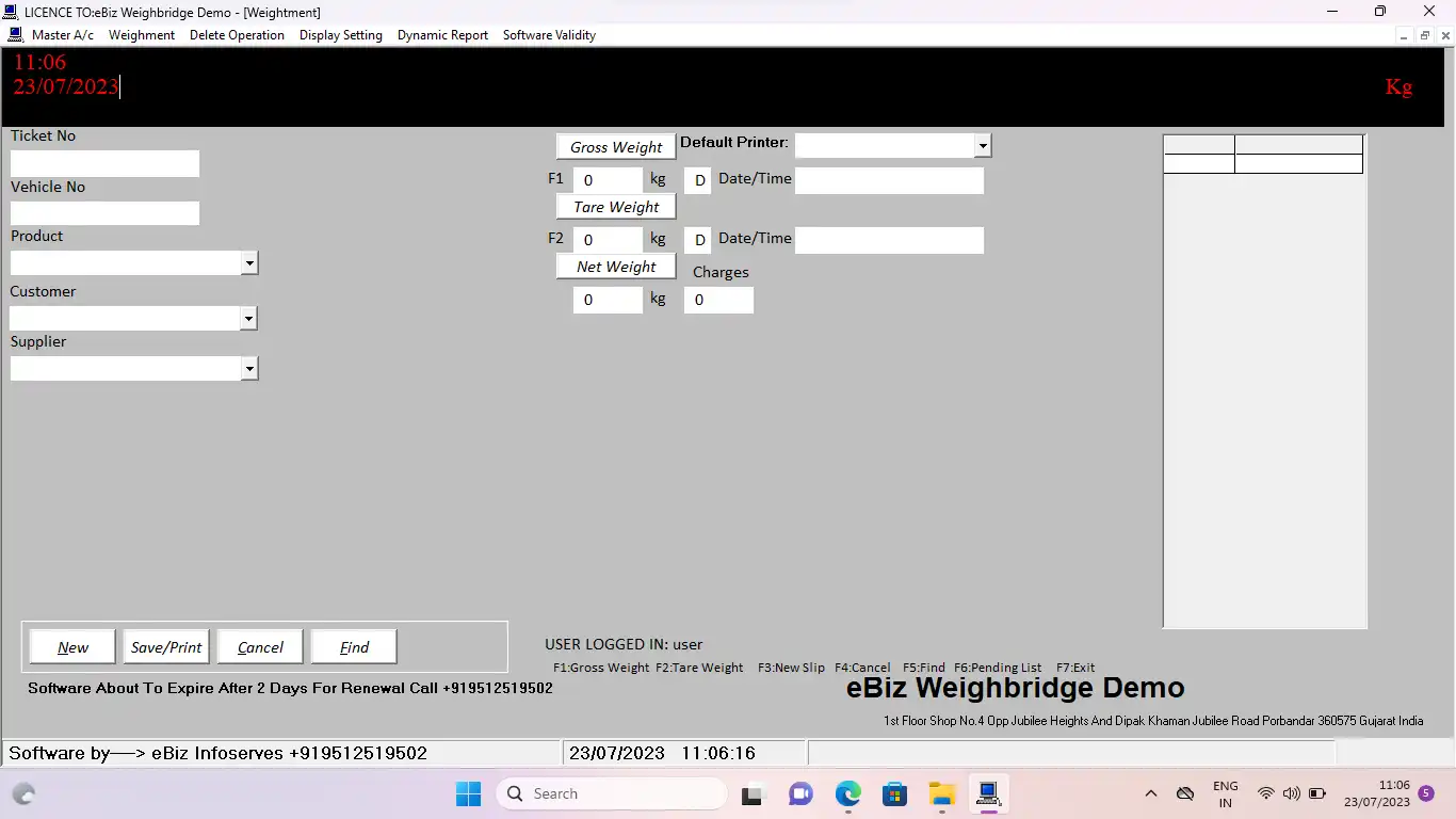 Descargue la herramienta web o la aplicación web del software de báscula puente