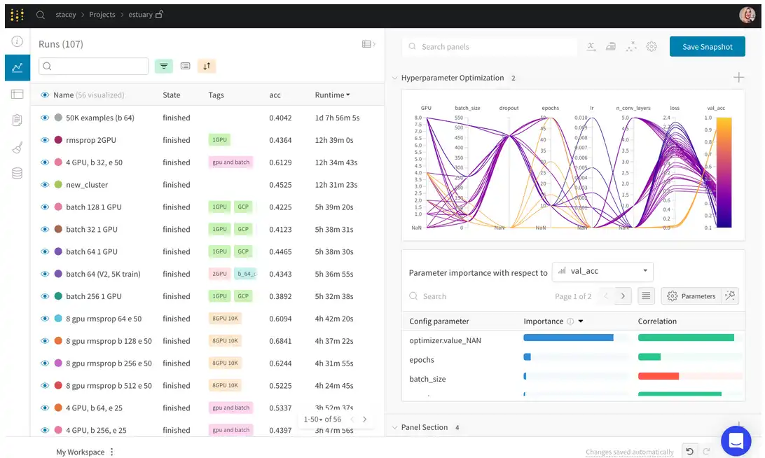 Download web tool or web app Weights and Biases