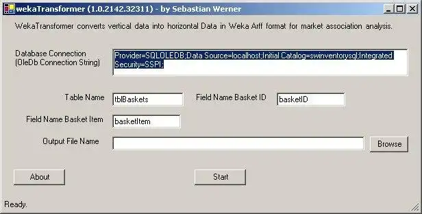 Download web tool or web app wekatransform