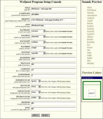 Descargue la herramienta web o la aplicación web WeQuest: un sistema simple y pequeño similar a un chat