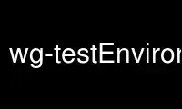 Run wg-testEnvironment in OnWorks free hosting provider over Ubuntu Online, Fedora Online, Windows online emulator or MAC OS online emulator