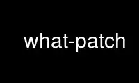 Patakbuhin ang what-patch sa OnWorks na libreng hosting provider sa Ubuntu Online, Fedora Online, Windows online emulator o MAC OS online emulator