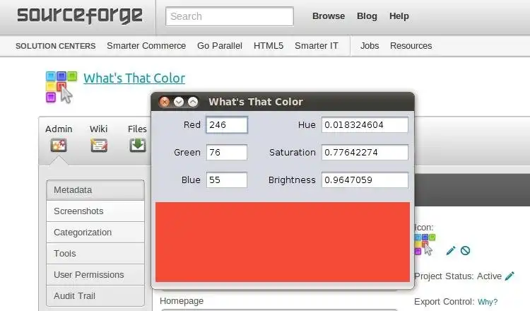 Завантажте веб-інструмент або веб-програму Whats That Color