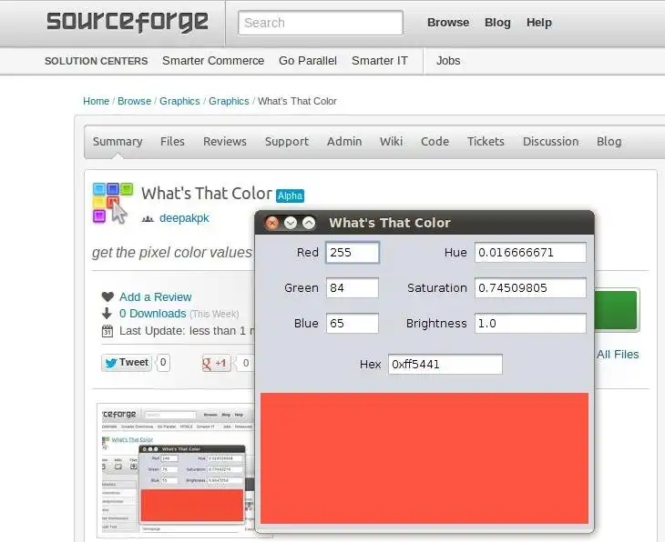 Téléchargez l'outil Web ou l'application Web Whats That Color