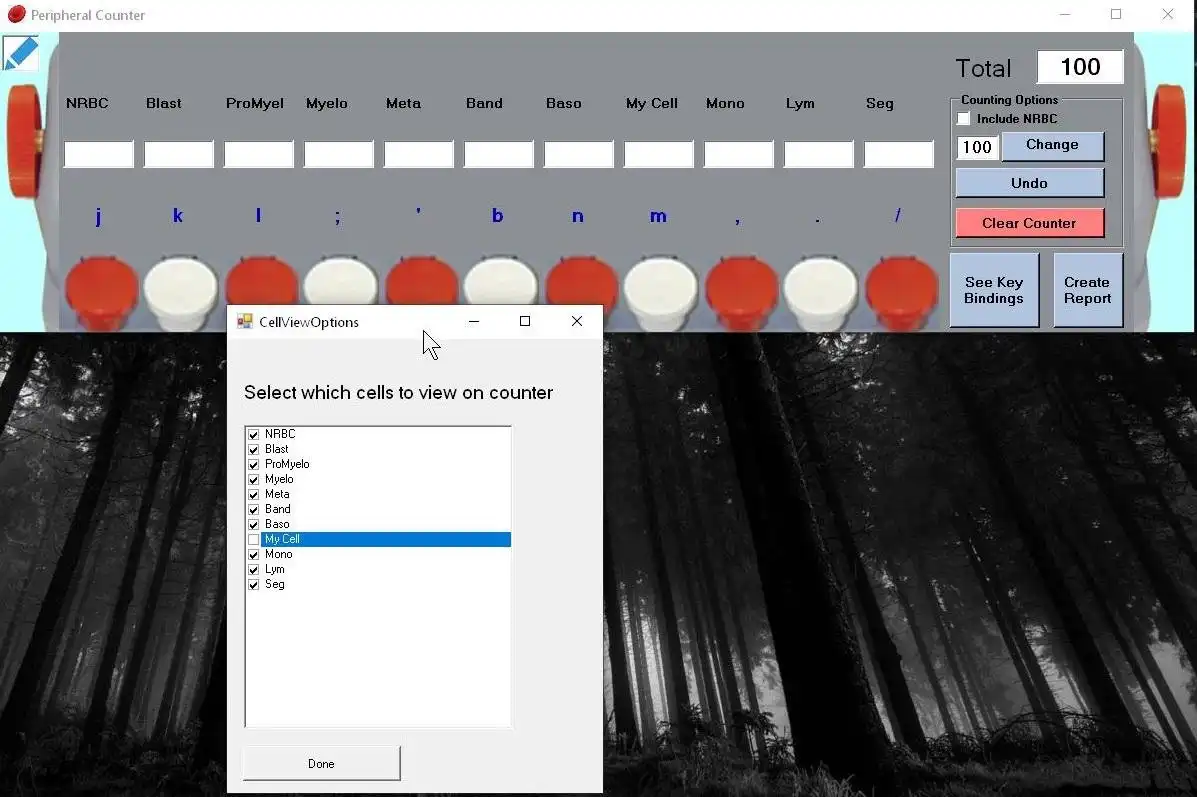 Download webtool of webapp Differentiële teller voor witte bloedcellen