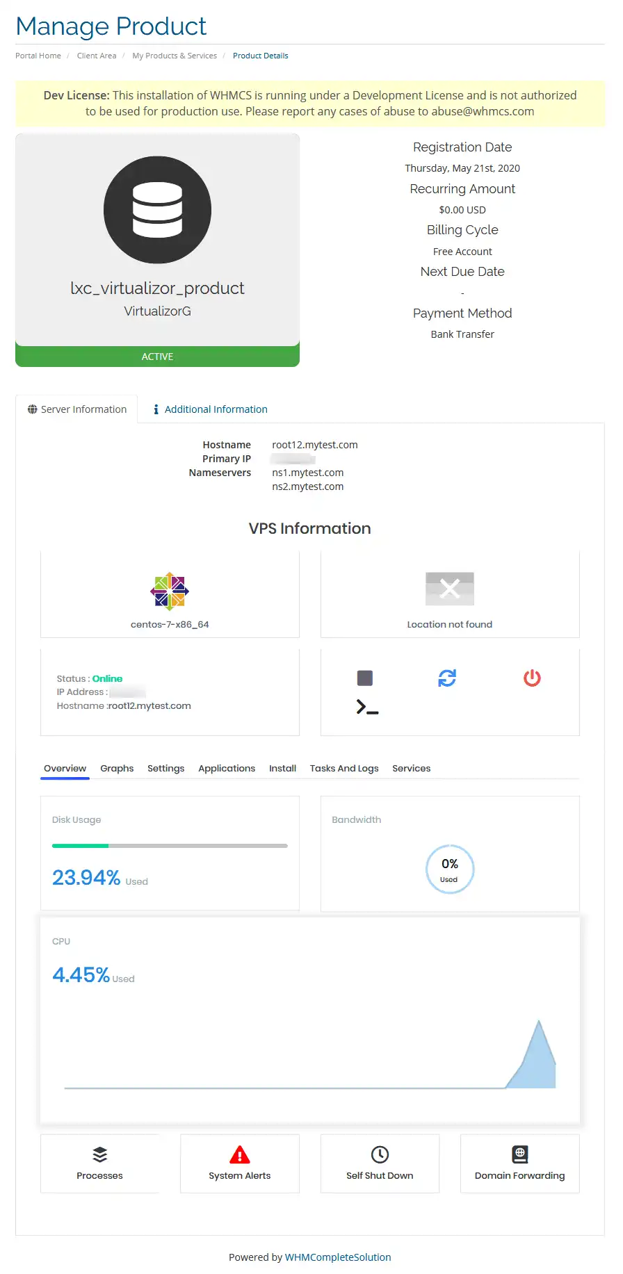 Download web tool or web app whmcs-vps-reseller