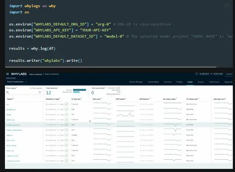 Descargue la herramienta web o la aplicación web Whylogs