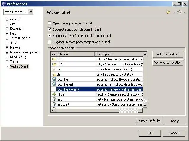 Download web tool or web app Wicked Shell