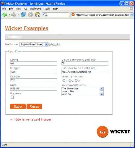 Unduh alat web atau aplikasi web Wicket