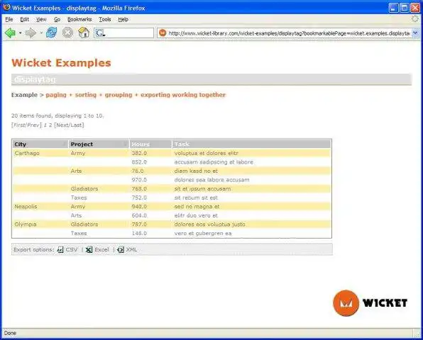 Download web tool or web app Wicket