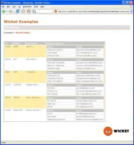 Unduh alat web atau aplikasi web Wicket