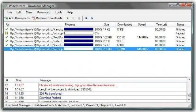 Download web tool or web app WideStream Download Manager