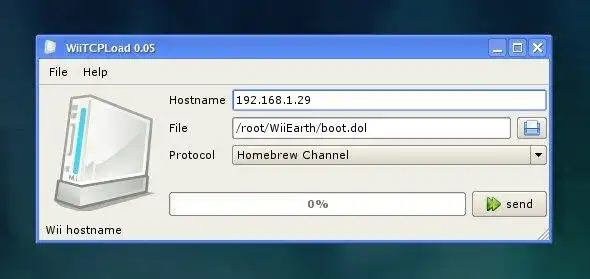 Download web tool or web app WiiTCPLoad