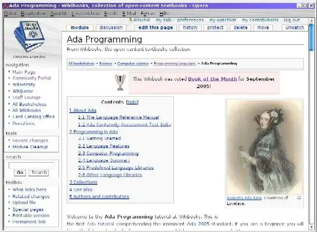 Download web tool or web app Wikibook Ada Programming