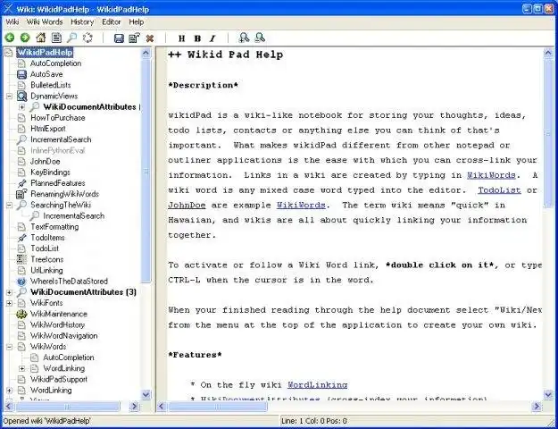 Download webtool of webapp wikidPad