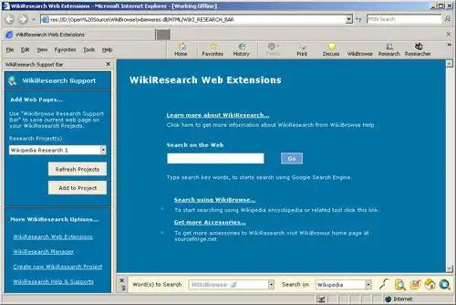 Download web tool or web app WikiProject