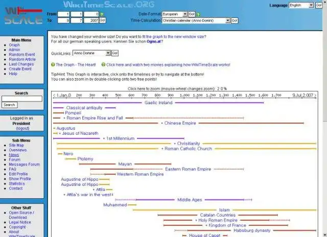 Download web tool or web app WikiTimeScale