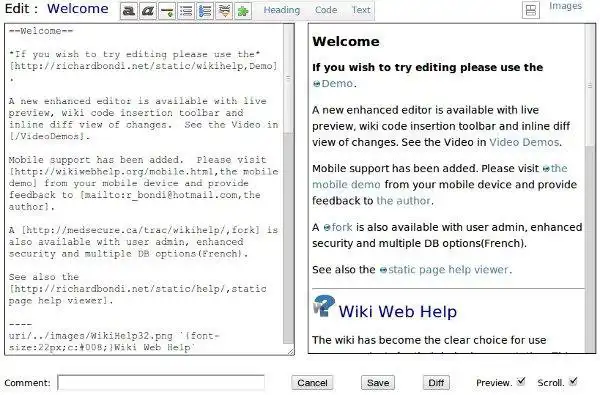 Unduh alat web atau aplikasi web Wiki Web Help