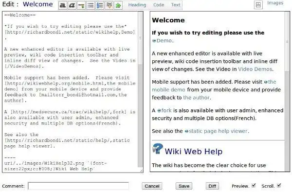 Download web tool or web app Wiki Web Help