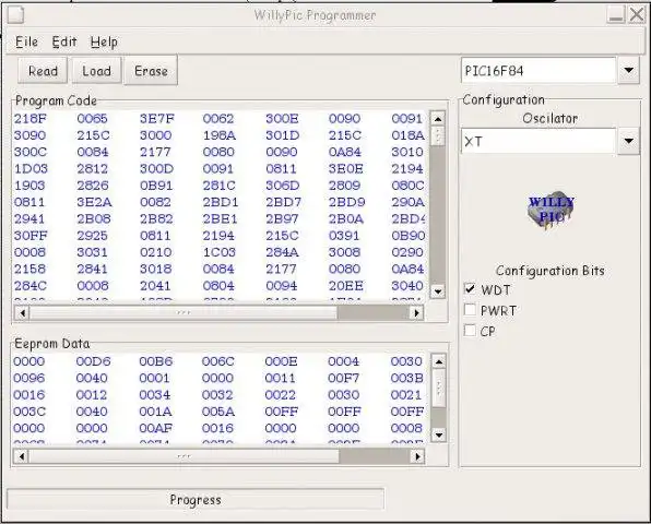 Baixe a ferramenta ou aplicativo da web WillyPic Programmer para rodar em Linux online