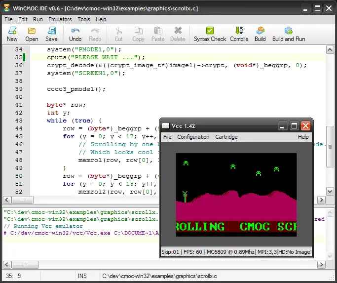 Download web tool or web app WinCMOC (M6809 C Compiler)