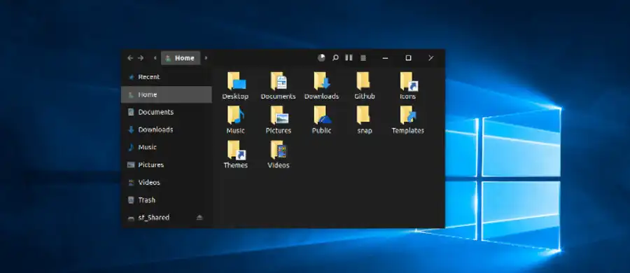 Free Linux hosting based on Windows 10 online theme