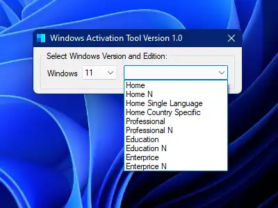 Download web tool or web app Windows 11 Activator
