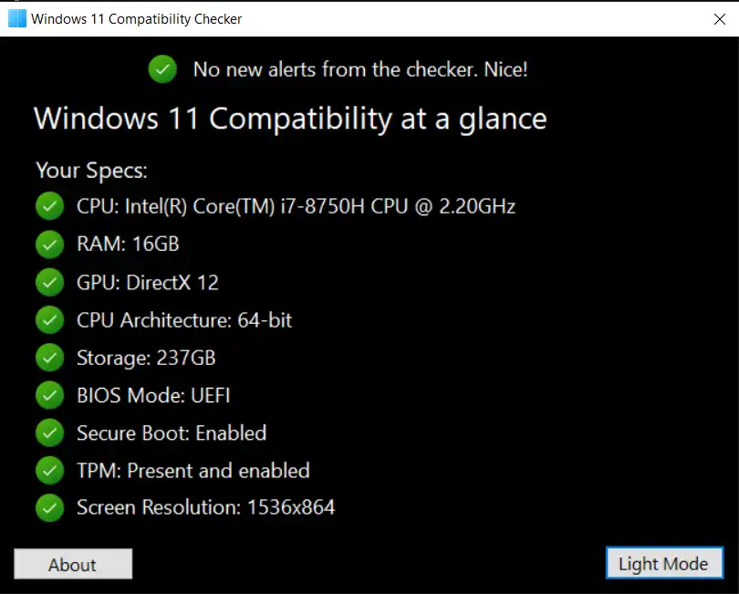 Download web tool or web app Windows 11 Compatibility checker