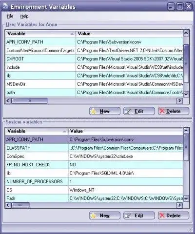 Download web tool or web app Windows Environment Variables Manager