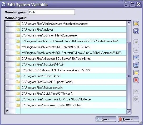 Muat turun alat web atau aplikasi web Windows Environment Variables Manager