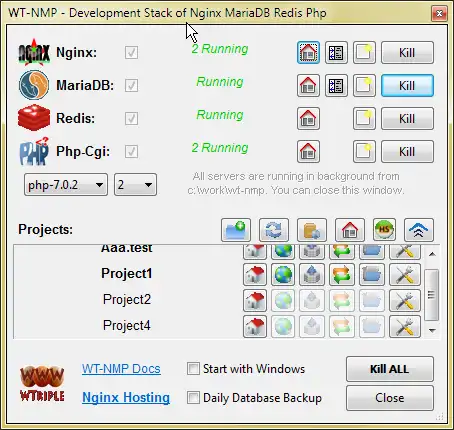 Download web tool or web app WinNMP - Windows Nginx MySql Php 8 stack