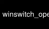Запустіть winswitch_open_remotely у постачальника безкоштовного хостингу OnWorks через Ubuntu Online, Fedora Online, онлайн-емулятор Windows або онлайн-емулятор MAC OS