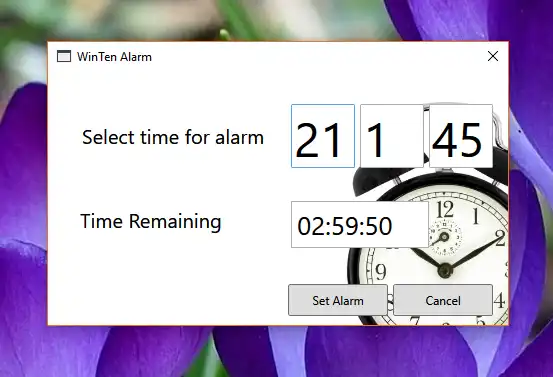 Download web tool or web app WinTen Alarm