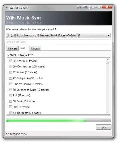 下载网络工具或网络应用程序 Wireless Music Sync for BlackBerry