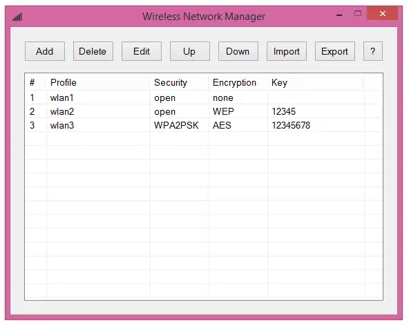 Web aracını veya web uygulamasını indirin Wireless Network Manager