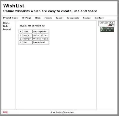 Download web tool or web app Wishlist: Wish, Shop and Gift lists